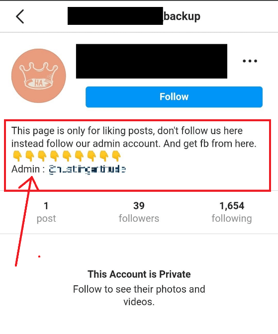 nama akun utama tertera di bio akun palsu | Cara Mengetahui Siapa yang Membuat Akun Instagram Palsu