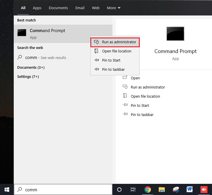 Abra o comando Executar (tecla Windows + R), digite cmd e pressione ctrl + shift + enter