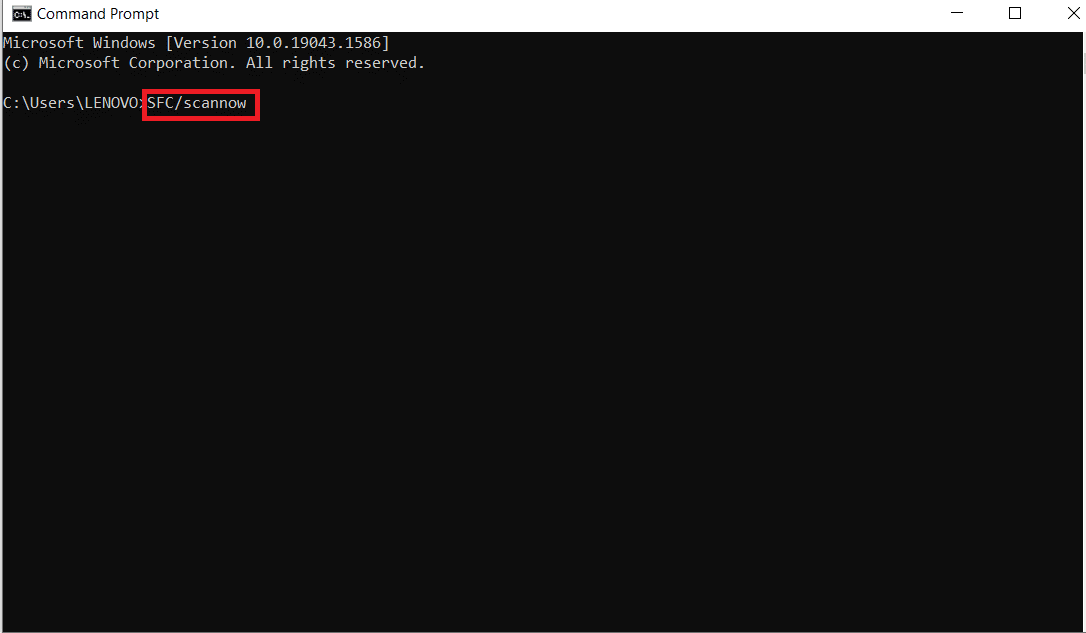 Uruchom sfc/scannow | Napraw utknięcie podczas przygotowywania do konfiguracji systemu Windows