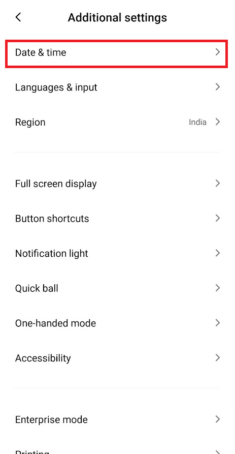 Toque Fecha y hora | Arreglar la aplicación Twitch que no funciona en Android