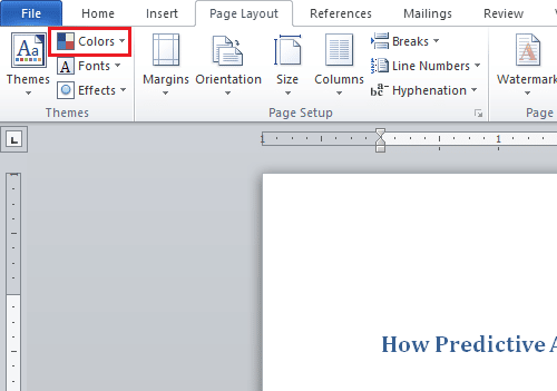 Klik pada warna | Cara Mengubah Warna Latar Belakang di Microsoft Word