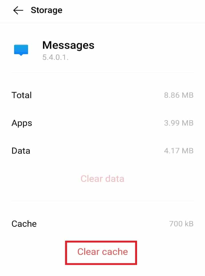 Ketuk hapus cache