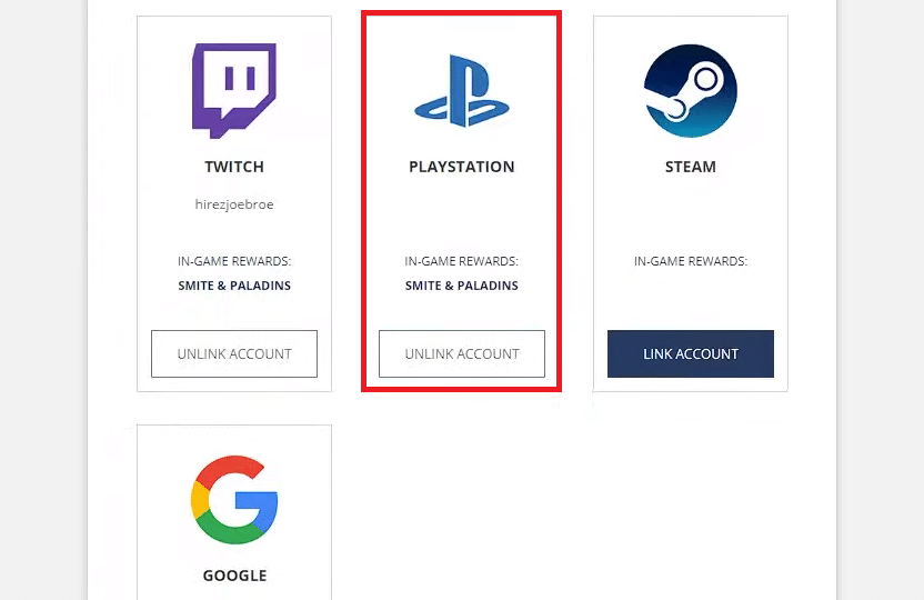 PS4 Smite hesabını Steam'e başarıyla bağladı