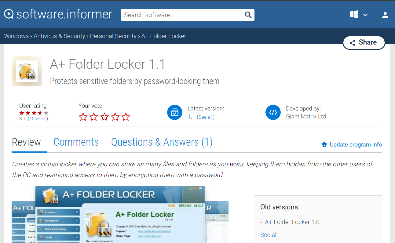 Um plus Folder Locker melhor software de bloqueio de pasta para Windows 7 10 PC download gratuito