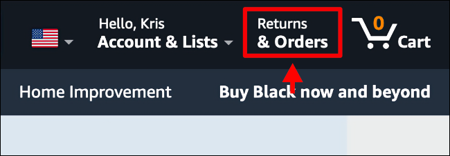 Devoluções e pedidos no site da Amazon