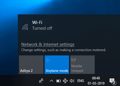 Windows 10でPCからマルウェアを削除するには、インターネットからPCを切断します