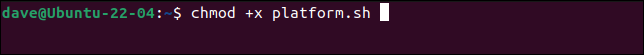chmodを使用してプラットフォームスクリプトを実行可能にする