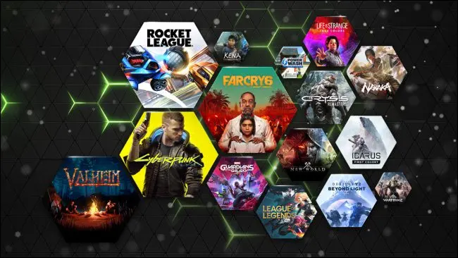 Colaj cu Valheim, Cyberpunk, Rocket League, Kena: Bridge of Spirits, Far Cry 6, Guardians of the Galaxy, PowerWash Simulator, Crysis Remastered, New World, League of Legends, Destiny 2: Beyond Light, Life is Strange: True Colors, Naraka: BladePoint, Icarus: Prima cohortă și Warframe