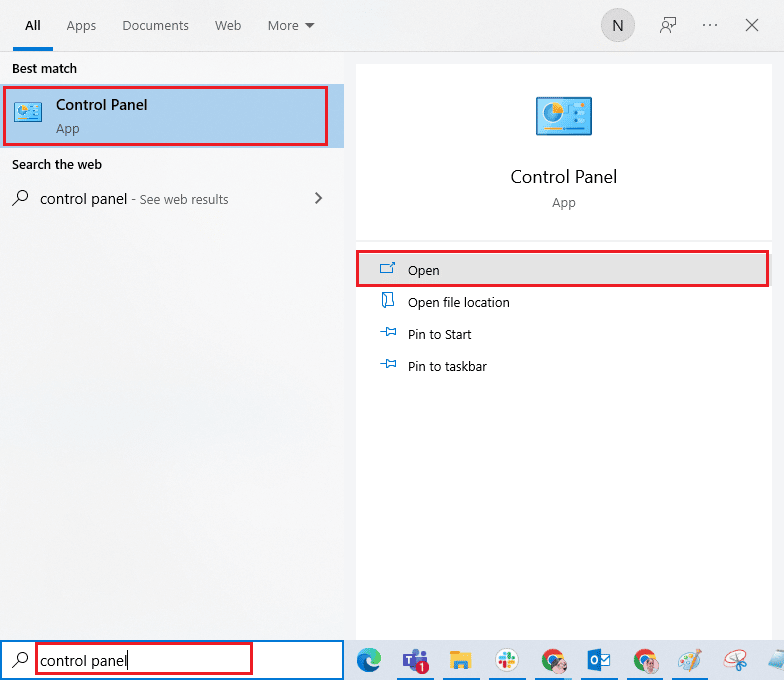 ouvrez le Panneau de configuration. Correction de l'erreur AdbwinApi.dll manquante dans Windows 10
