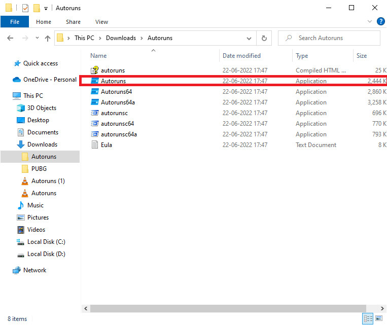 ouvrez le fichier Autoruns. Correction de l'erreur AdbwinApi.dll manquante dans Windows 10