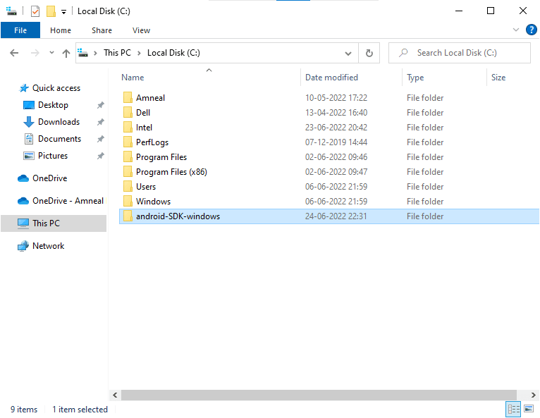 allez dans le dossier d'installation du SDK. Correction de l'erreur AdbwinApi.dll manquante dans Windows 10