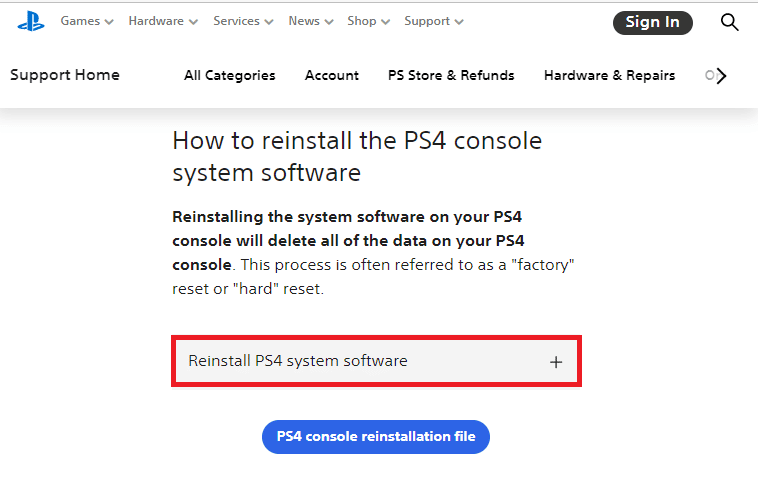 Suchen Sie den Download-Link der Datei für die Neuinstallation