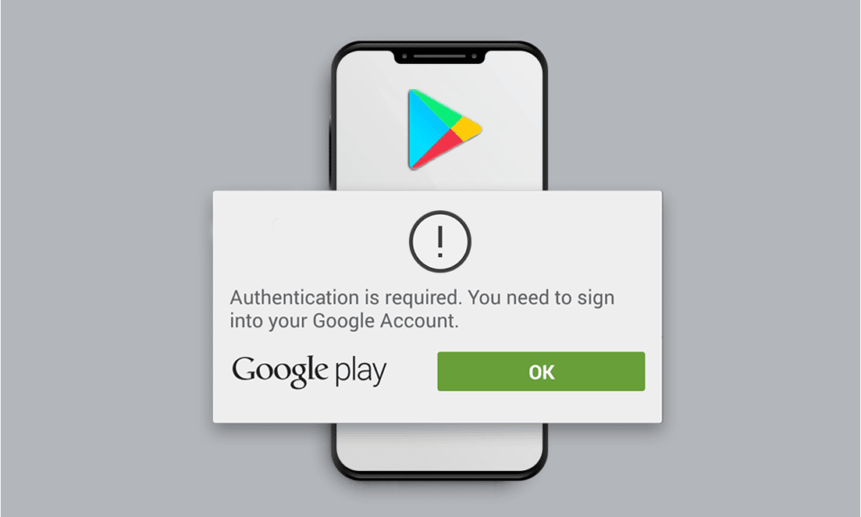 Arreglar la autenticación de Google Play es un error requerido en Android