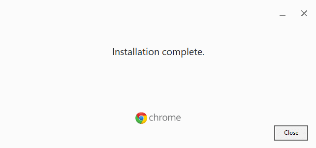 インストールが完了したら、[閉じる]をクリックします