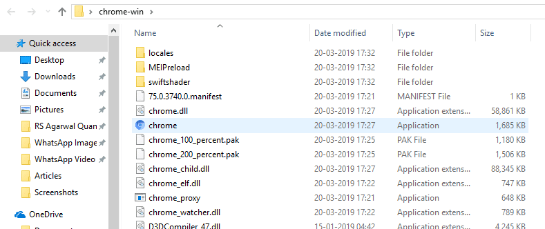 Chrome.exeまたはChromeをダブルクリックします