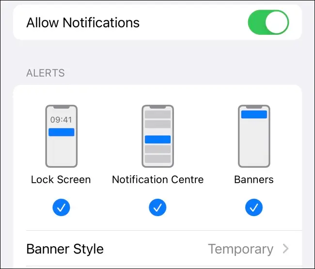 Ativar notificações do iPhone