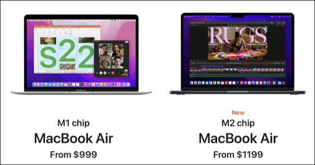 Comparación de MacBook Air M1 y M2