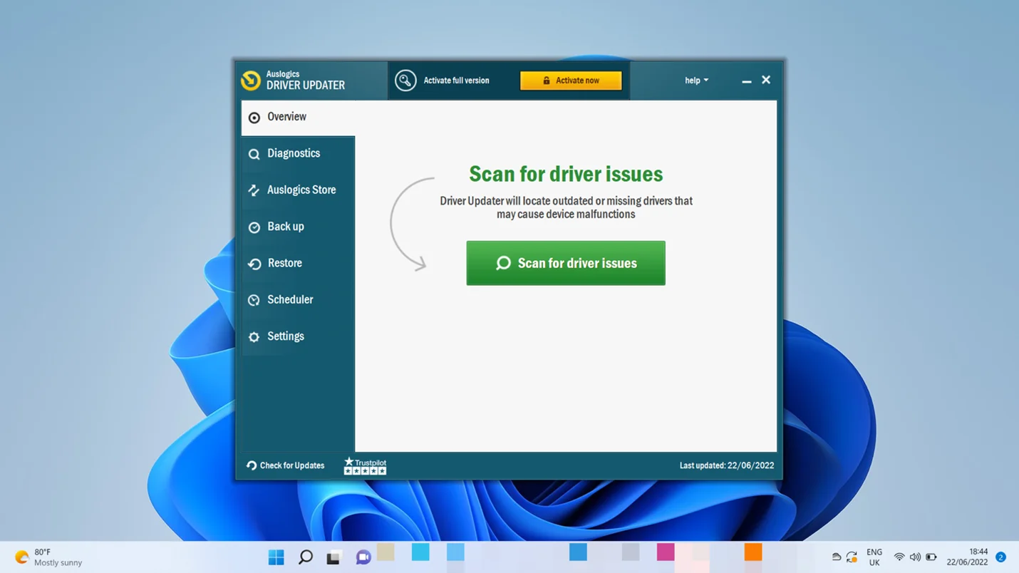 Verwenden Sie Auslogics Driver Updater, um alle Ihre Gerätetreiber zu scannen und veraltete oder beschädigte zu aktualisieren