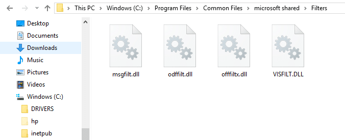 PCで見つかったDLLファイルの一部