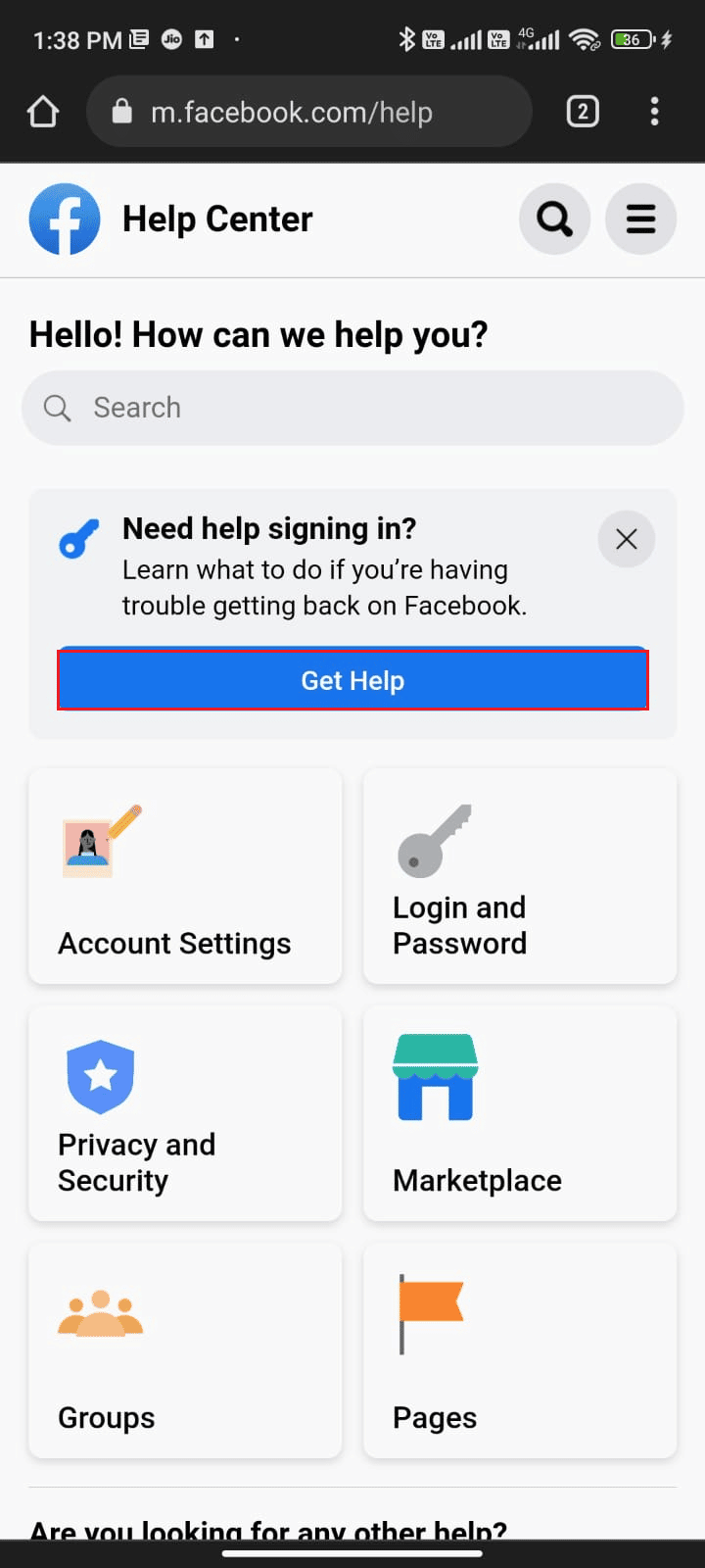 Facebook Destek ile iletişime geçin. Facebook'un Android'de Çökmeye Devam Etmesini Düzeltin