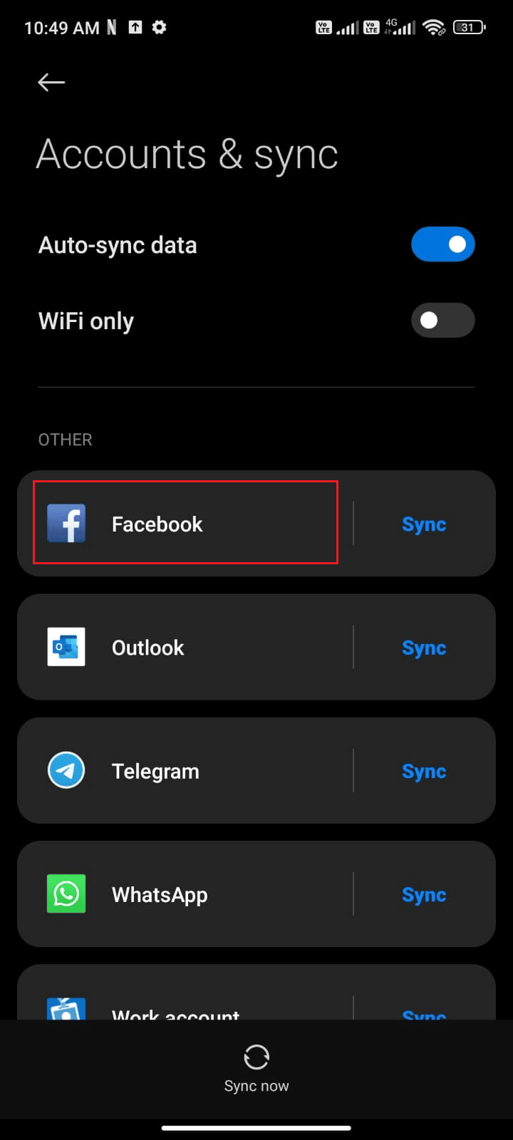 Facebook'a dokunun. Facebook'un Android'de Çökmeye Devam Etmesini Düzeltin