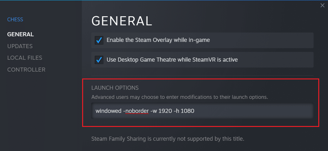 一般的な起動オプションセクション。 Windows10でのPUBGの遅延を修正