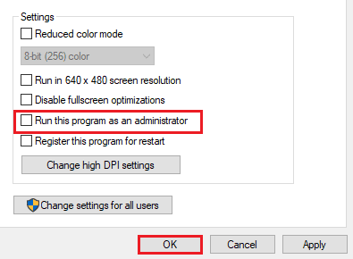 このプログラムを管理者として実行します。 Windows10でのPUBGの遅延を修正
