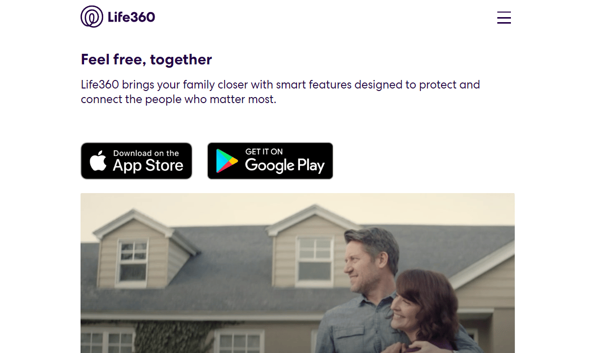 Página de inicio del sitio web de Life360 | Cómo desactivar la ubicación en Life360 sin que nadie lo sepa | Cómo desactivar la ubicación en Life360 sin que nadie lo sepa