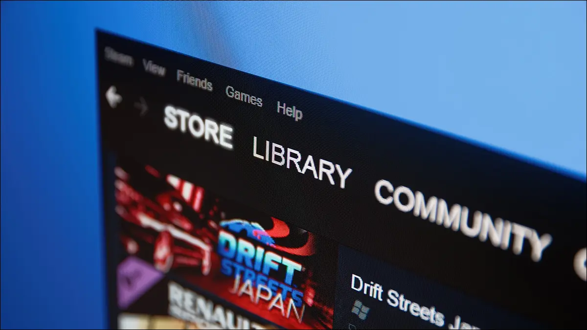 Le Steam Store, affiché sur un écran d'ordinateur.