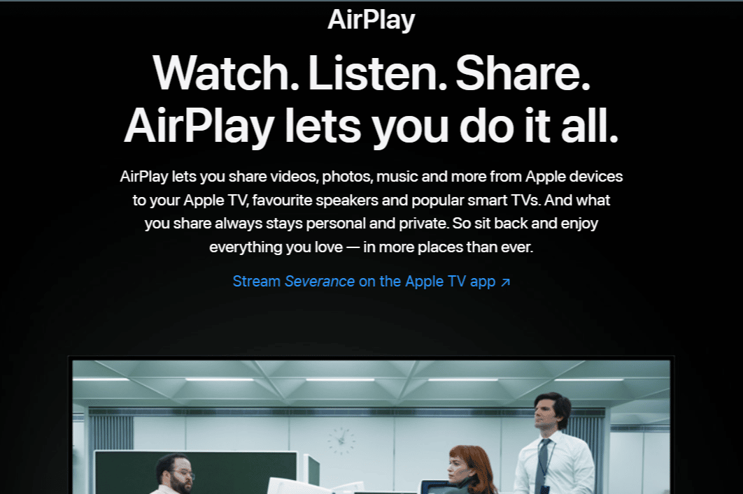 AppleAirPlayページ