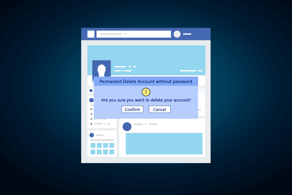 Come eliminare l'account Facebook senza password