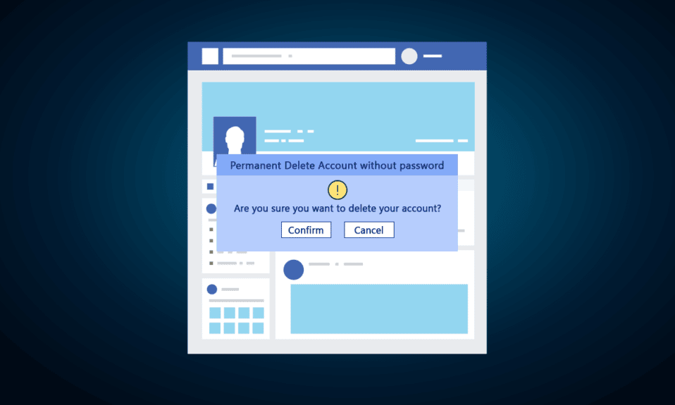 Come eliminare l'account Facebook senza password