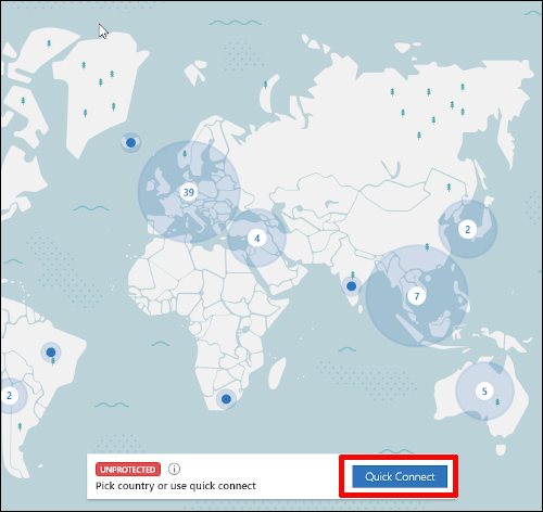 คุณสมบัติการเชื่อมต่ออย่างรวดเร็วของ NordVPN
