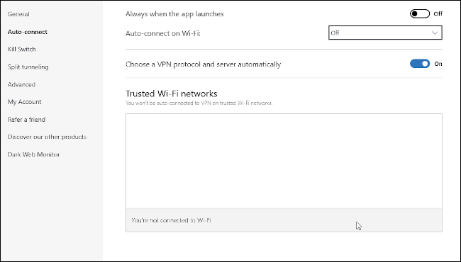 เชื่อมต่ออัตโนมัติกับ NordVPN