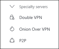 เซิร์ฟเวอร์พิเศษของ NordVPN