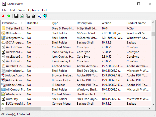 アプリケーションShellExView.exeをダブルクリックして、アプリケーションを実行します|このアプリはPCで実行できません