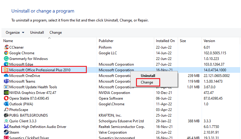 Нажмите изменить. Исправление попытки Outlook подключиться к серверу
