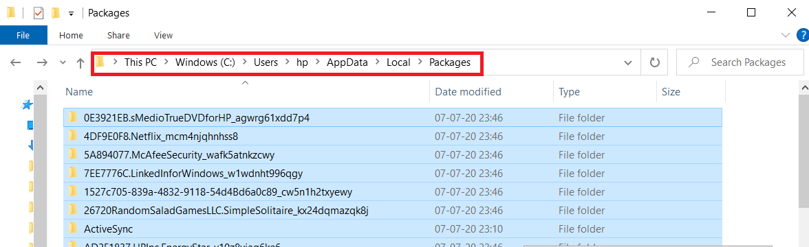 انتقل إلى مجلد حزم appdata المحلية. كيفية التخلص من نافذة تراكب ألعاب MS المنبثقة