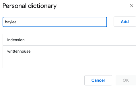Kamus Pribadi di Google Documents