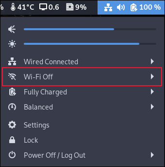 Системное меню с Wi-Fi не работает
