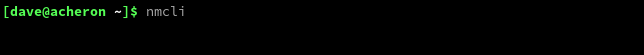 Команда CLI сетевого менеджера