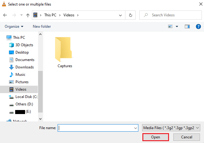 Pilih beberapa file dan klik Buka. Cara Membuat Video Loop VLC