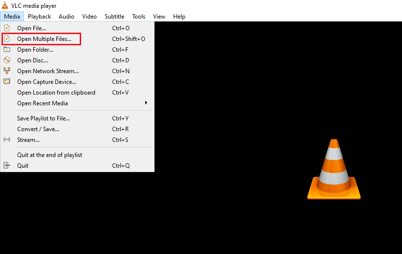Klik Buka Banyak File. Cara Membuat Video Loop VLC