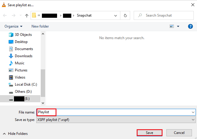 Masukkan nama File dan klik Simpan