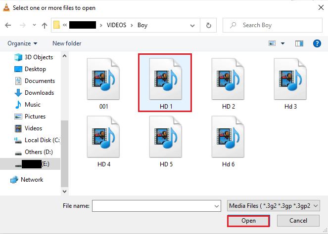 Pilih file dan klik Buka. Cara Membuat Video Loop VLC