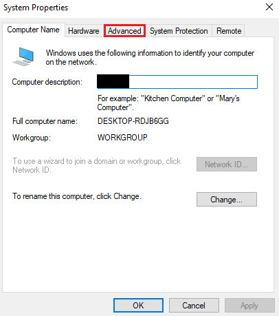 Klik Lanjutan. Perbaiki Kesalahan yang Ditangguhkan SearchUI.exe di Windows 10