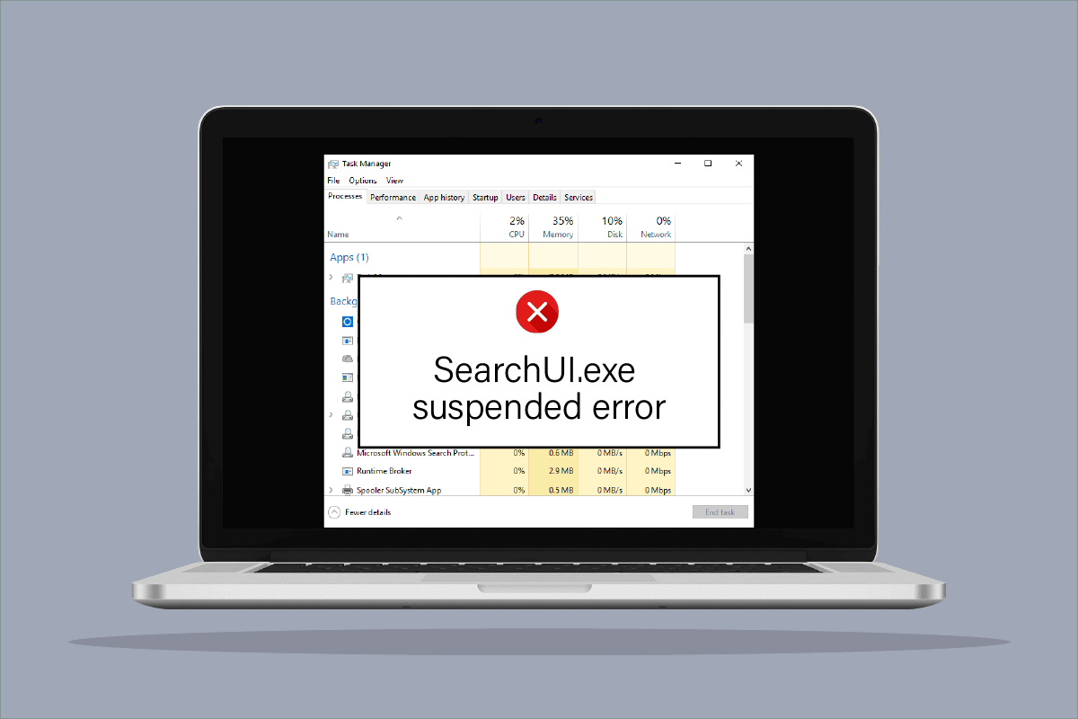 Perbaiki Kesalahan yang Ditangguhkan SearchUI.exe di Windows 10