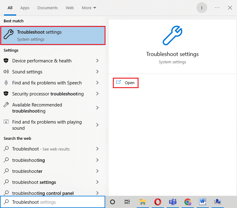 buka Pengaturan pemecahan masalah. Perbaiki Kesalahan yang Ditangguhkan SearchUI.exe di Windows 10