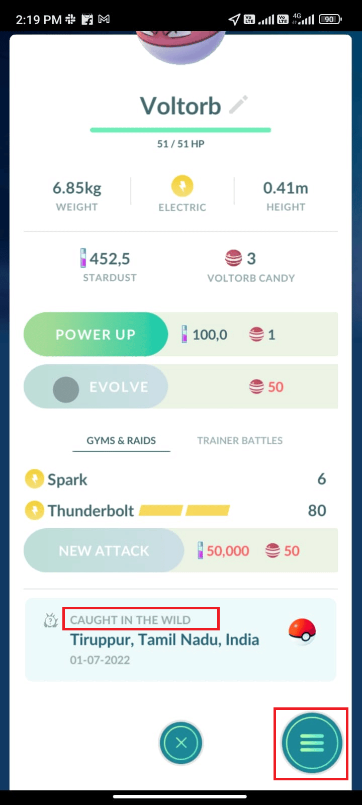 اضغط على أيقونة القائمة. إصلاح خطأ Pokemon Go 26