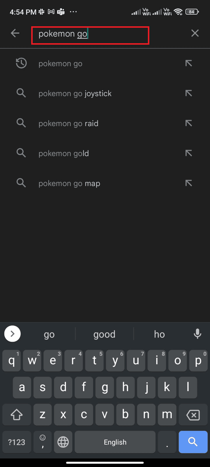 ابحث في Pokemon Go